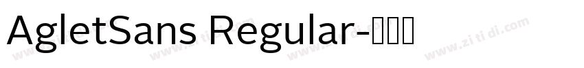 AgletSans Regular字体转换